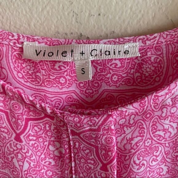 Violet + Claire Pink and White sleeveless Top - Picture 3 of 6